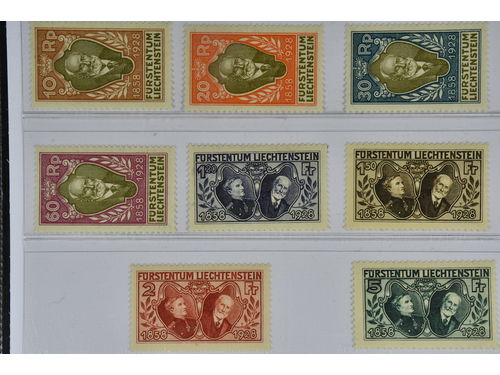 Liechtenstein. Michel 82–89 ★★, 1928 70th Anniversary of coronation SET (8). EUR 1300