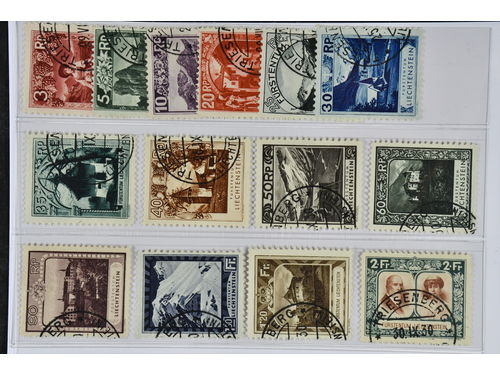 Liechtenstein. Michel 94–107 used, 1930 Different designs SET cheapest perfs. (14). EUR 950