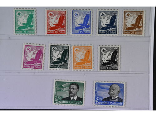 Germany, Reich. Michel 529–39x ★★, 1934 Air Mail SET vertical gum rippling (11). EUR 800