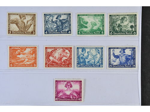 Germany, Reich. Michel 499–507 ★★, 1933 Charity – Opera SET cheapest perf. (9). EUR 2500