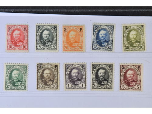 Luxembourg. Official Michel 47–51, 53–59, 71 ★, 1891 S.P. on Grand Duke Adolf short SET + 37½ c 1899 (10). EUR 160