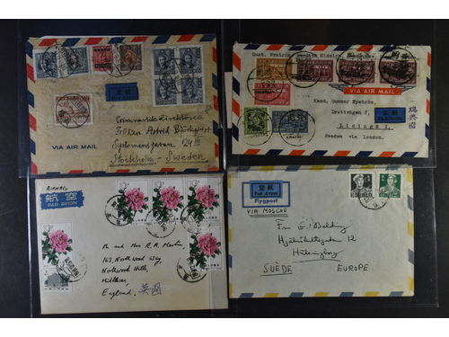 China, mixed. Covers,  covers. 14 covers 1920–64 with censorships from WW2, 