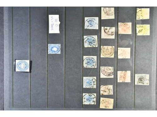 Austria. Accumulation mostly used Mainly classics on ten visir leaves. E.g. better stamps, shades/cvancellations, Merkur head reprints 1954 etc, High value! The entire lot is presented at www.philea.se. Mostly fine quality.
