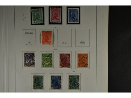 Liechtenstein. Collection ★★/★/⊙ 1912-61 on leaves. Main value on xx but some x and also used is present. E.g. first set x, 49A+53-60 x (EUR 1800=xx!), 64-70 xx, 71 used, 78-81 used, 82-89 xx/x, 94-107 x/xx , (103=used and missing 106), 108-13+114 xx , 122-24 xx, 128-39 xx, many later better xx sets inl in the late 1940s and 1950s etc. Finally some officials and dues. Fine quality.