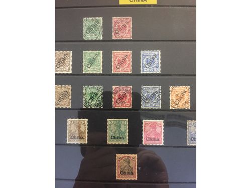 Germany, mixed. Collection ★★/★/⊙ in album. Collection colonies, post abroad and occupation WW1 incl. e.g. nice South West Africa, China, some Allenstein and East-Silesia, etc. Mostly good quality.