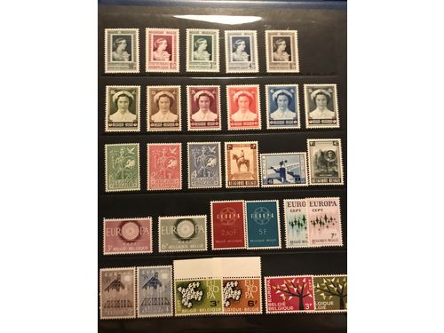Belgium. ★★/★/⊙. Accumulation ca 1900–70s in two Visir binders incl. many strips, souvenir sheets and some better ** sets etc. High value. (1800)