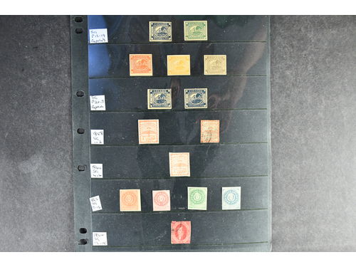 Argentina. Collection ★★/★/⊙ classics–1990s on about 120 visir leaves. Quite comprehensive with a nice classic section and many later medium piced/better stamps and sets, also officials. Often collected both used and unused. Mostly fine quality.