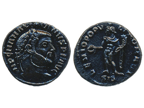 Coins, Ancient, Roman Empire. Maximinus (235–238). Cilicia, Ninica Claudiopolis. Bronze, 2.40 g, 24 mm. Ex. B. Ahlström Mynthandel AB. VF-XF.