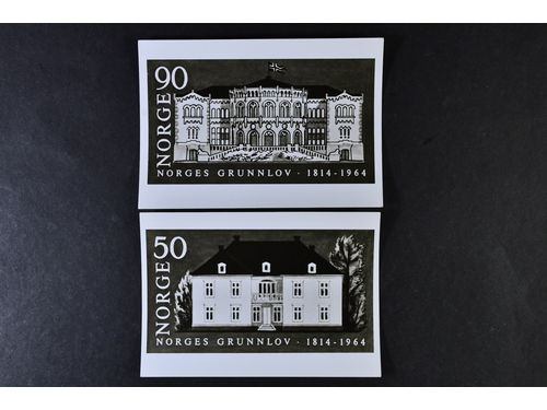 Norway. Facit 545, 549–50, 551, 556 (★), Black prints of these commemoratives.
