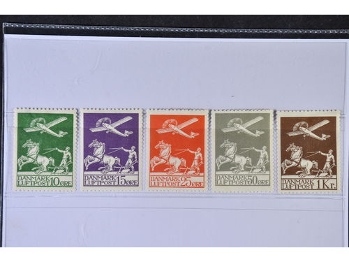 Denmark. Facit 213–17 ★, 1925 Air Mail Stamps SET (5). SEK 2200