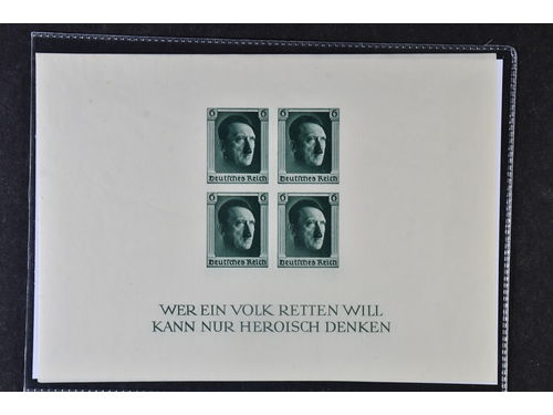 Germany, Reich. Michel 647 ★★, 1937 German Stamp Exhibition souvenir sheet 8 imperf (1). EUR 220