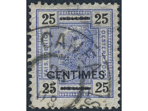 Austria, post in Crete. Michel 10B used, 1904 25 on 25 H perf 13 * 12½. EUR 190