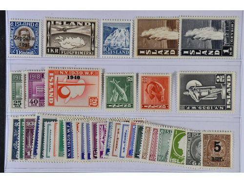 Iceland. ★★ 1921–39. All different, e.g. F 163, 208, 210, 230, 234, 237-39, 245, 248, 252-55. Mostly good quality. F SEK 5890 (37)