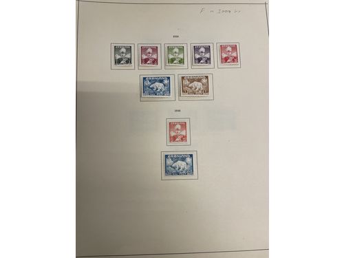 Greenland. Accumulation ★★ 1938–1975 on leaves with stamp mounts Excellent quality. (200)