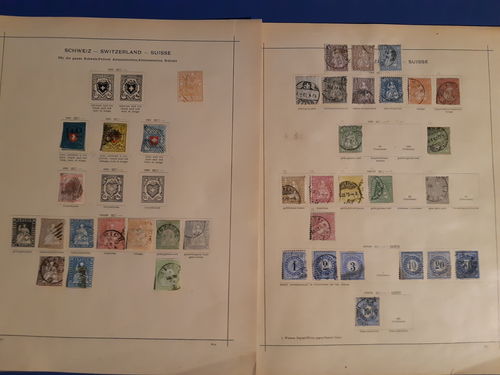 Switzerland. Collection mostly used 1850–1951 on leaves. Incl. postage dues. Mostly good quality. (270)