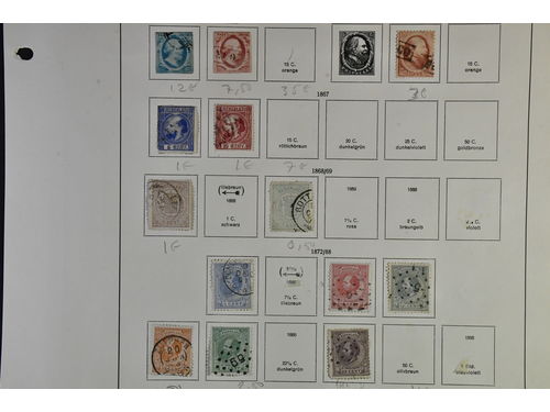 Netherlands. Collection mostly used 1852–1941 on KABE leaves. Incl. postage dues. Mostly good quality. (300)