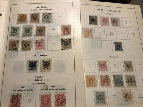 Sweden. Mostly used. Collection 1858-1951 on leaves incl. e.g. Circle types, few 1924-years, Officials and Postage due stamps etc. (>500)