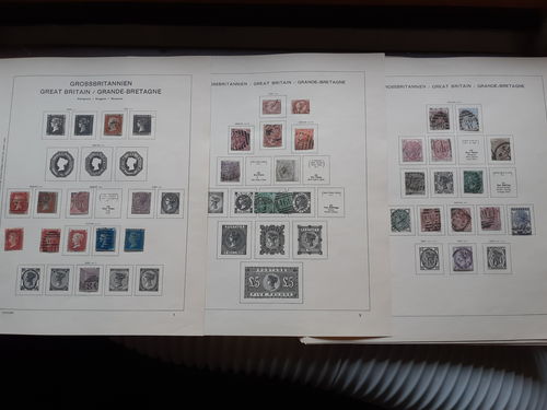 Britain. Collection used classics–1953 on leaves. Incl. post offices abroad, etc. Somewhat mixed quality. (350)