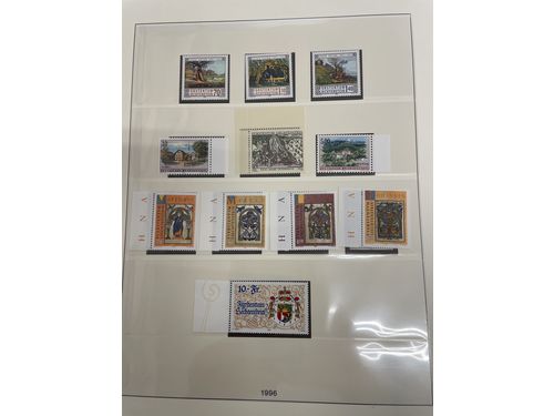 Liechtenstein. Accumulation ★★ 1996–2000 on leaves with stamp mounts Excellent quality. (200)