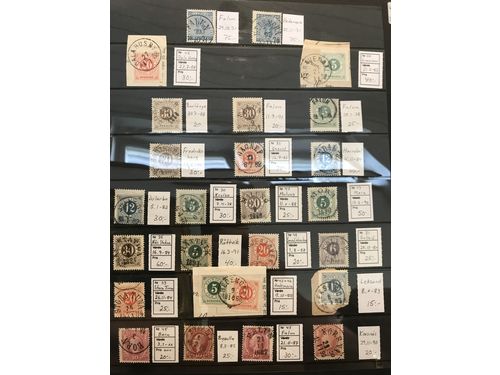 Sweden. Cancellations. Collection W–Z and AC+BD counties Coat-of.Arms–ca. 1980 in two Visir binders incl. many beautiful and small communities. (>1800).