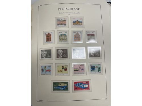 Germany, GDR (DDR). Collection ★★ 1969–1990 in two albums with stamp mounts Excellent quality. Approx. 7 kg. (1500)