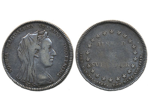 Coins, Sweden. Karl XIII, SM 32a, 1/3 riksdaler 1813. 9.68 g. Stockholm. Largesse money for Dowager Queen Sofia Magdalena's funeral. Partly tooled. SMB 26. 1.