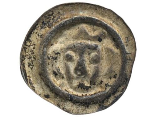 Coins, Sweden. Erik av Pommern, LL XXXII:5b, 1 penning ND. 0.17 g. Stockholm. Bracteate. Attractive example. SMB 318. 1+.