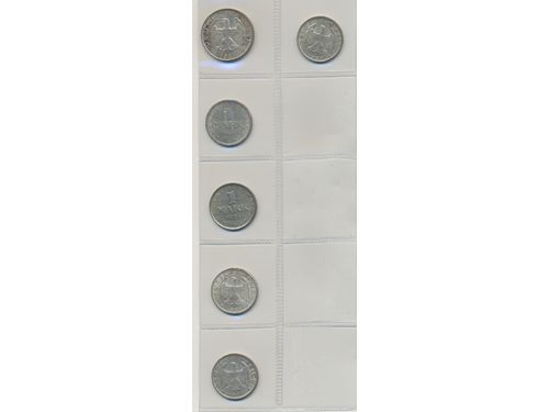 Coins, Germany, Weimar Republic. Collection of six German silver coins 1924–1926. Some in high quality. Please inspect!  .