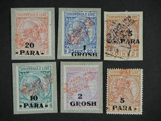 Albania Shkodër. Michel 1–5 ★ , 1915 Skanderberg overprints 5para-2gr. All x but 10p, …
