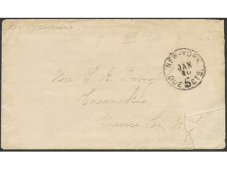 Bermuda. Unpaid cover with contents dated Hamilton Christmas 1875, sent to New Jersey, …