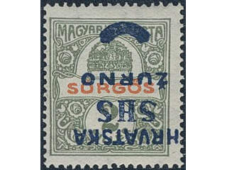 Yugoslavia. Michel 58 ★★, 1918 Overprint on Express 2 f olive/red with inverted …