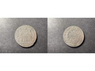 Frankrike 5 francs 1798 K (An 7), VF-XF