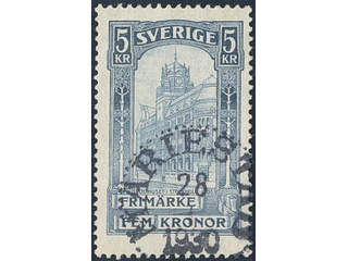 Sweden. Facit 65 used , 1903 General Post Office 5 Kr blue with beautiful cancellation …