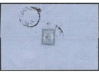 Finland. Facit 3C1 cover , 1860 Coat-of-Arms Russian values 5 k blue. Letter sent 1862 …