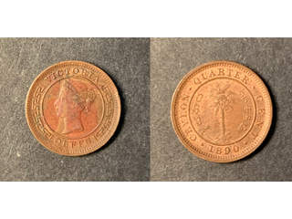 Ceylon Queen Victoria (1837-1901) 1/4 cent 1890, XF-UNC