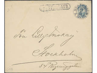 Sweden. RUSSIA. FRÅN RYSSLAND. Postal stationary 10 kopek with rings sent to Stockholm, …