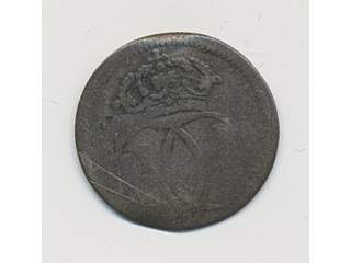 Coins, Norway. Christian V, Sieg 16, 2-H71A, 2 skilling 1688. 1,07 g. VG.