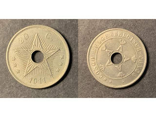 Belgiska Kongo 20 centimes 1911, AU