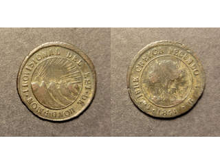 Honduras 1 real 1851 TG, F-VF Ex. Richard Stuart