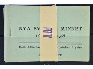 Sweden. Booklet Facit H34CC, 1938 New Sweden 18 × 5 öre green, perf on four sides. 5 …