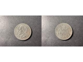 Frankrike 5 francs 1870, AU