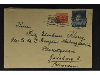 Germany GFR (BRD). Lot covers 1950s. One cover sent to Sweden, plus six souvenir cards …