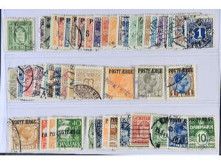 Denmark. Used 1875–1953. Back-of-the-book. All different, e.g. Tj9, L2-9, L10-18, …