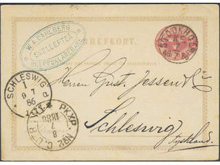 Sweden. Postal stationery, Single postcard, Facit bKe3A, Postcard 10 öre dated …