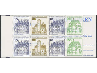 Germany GFR (BRD). Booklet Michel MH11ec ★★ , 1980 Castels and Palaces 10+30+10+50pf …