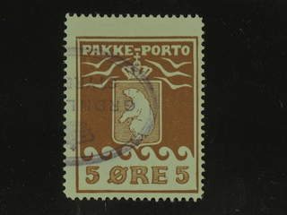 Denmark Greenland. Facit P6 II used , 5 øre red-brown. Part of oval cancellation. Good - …