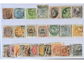 Denmark. Used 1851–1912. All different, e.g. F 2-3, 5, 11, 34-37, 47-48, 50, 52, 67-68. …