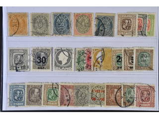 Iceland. Used 1876–1911. All different, e.g. F 8, 11, 15, 22, 28, 83, 95, 101, 111. …