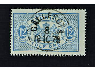 Sweden. Official Facit Tj5e used , 12 öre dull blue, perf 14, yellowish paper. Perfect …