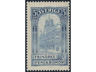 Sweden. Facit 65 ★, 1903 General Post Office 5 Kr blue (1). Almost never hinged. SEK 1900